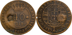 São Tomé e Príncipe
Stamp "Small Crown" D. Pedro V (1853-1861) 1854
Over 40 réis 1819 D. João Regent.
AG: 10.03 5,37g
Good Fine

São Tomé e Prín...