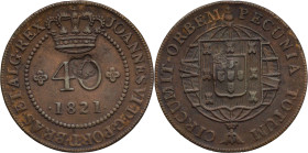São Tomé e Príncipe
Stamp "Small Crown" D. Pedro V (1853-1861) 1854
Over 40 réis 1821 D. João Regent.
AG: 10.05 6,96g
Very Fine

São Tomé e Prín...