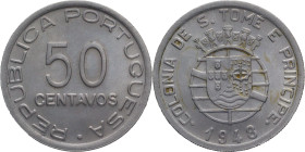 São Tomé e Príncipe
50 centavos Republic (since 1910) 1948
AG: 08.01 4,52g
Uncirculated

São Tomé e Príncipe
50 centavos República (desde 1910) ...