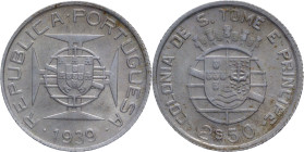 São Tomé e Príncipe
2.5 escudos Republic (since 1910) 1939
AG: 15.01 3,48g
Uncirculated

São Tomé e Príncipe
2.5 escudos República (desde 1910) ...