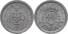 São Tomé e Príncipe
2.5 escudos Republic (since 1910) 1951
AG: 16.01 3,50g
Extremely Fine

São Tomé e Príncipe
2.5 escudos República (desde 1910...