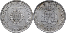 São Tomé e Príncipe
5 escudos Republic (since 1910) 1948
AG: 18.02 6,89g
Extremely Fine

São Tomé e Príncipe
5 escudos República (desde 1910) 19...