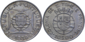 São Tomé e Príncipe
10 escudos Republic (since 1910) 1939
AG: 22.01 12,68g
Extremely Fine

São Tomé e Príncipe
10 escudos República (desde 1910)...