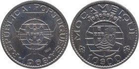 PROVA and Rehearsal
10 Escudos Moçambique 1968
"PROVA" Incusa
AG: E7.08 8,99g
Extremely Fine

Provas e Ensaios
10 Escudos Moçambique 1968
"PRO...