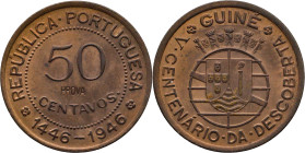 PROVA and Rehearsal
50 Centavos Guiné 1946
"PROVA" Incusa
AG: E1.01 3,95g
Uncirculated

Provas e Ensaios
50 Centavos Guiné 1946
"PROVA" Incusa...