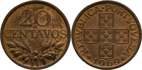 PROVA and Rehearsal
20 Centavos Portuguese Republic (since 1910) 1969
"PROVA" Incusa
AG: E5.11 1,79g
Uncirculated

Provas e Ensaios
20 Centavos...