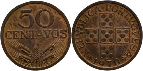 PROVA and Rehearsal
50 Centavos Portuguese Republic (since 1910) 1970
"PROVA" Incusa
AG: E6.? 4,49g
Uncirculated

Provas e Ensaios
50 Centavos ...