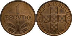 PROVA and Rehearsal
1 Escudo Portuguese Republic (since 1910) 1972
"PROVA" Incusa
AG: E7.? 7,98g
Uncirculated

Provas e Ensaios
1 Escudo Repúbl...