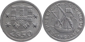 PROVA and Rehearsal
2.5 Escudos Portuguese Republic (since 1910) 1964
"PROVA" Incusa
AG: E8.? 3,51g
Uncirculated

Provas e Ensaios
2.5 Escudos ...