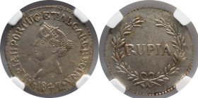 Certified Coins NGC
Portuguese India Rupee D. Maria II 1847
NGC MS 61

Moedas certificadas NGC
Índia Portuguesa Rupia D. Maria II 1847
NGC MS 61...