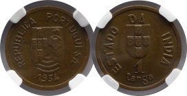 Certified Coins NGC
Portuguese India Tanga Portuguese Republic 1934
NGC MS 62 BN

Moedas certificadas NGC
Índia Portuguesa Tanga República Portug...