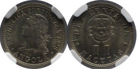 Certified Coins NGC
Angola 10 Centavos Portuguese Republic 1928
NGC MS 66

Moedas certificadas NGC
Angola 10 Centavos República Portuguesa 1928
...