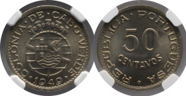 Certified Coins NGC
Cape-Verde 50 Centavos 1949
NGC MS 66

Moedas certificadas NGC
Cabo-verde 50 Centavos 1949
NGC MS 66