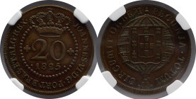 Certified Coins NGC
São Tomé e Príncipe 20 Réis 1825 D. João VI
NGC AU 55 BN

Moedas certificadas NGC
São Tomé e Príncipe 20 Réis 1825 D. João VI...