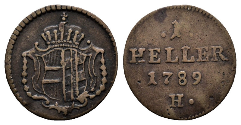 Austria. 1 Heller 1789 H. 0,91g