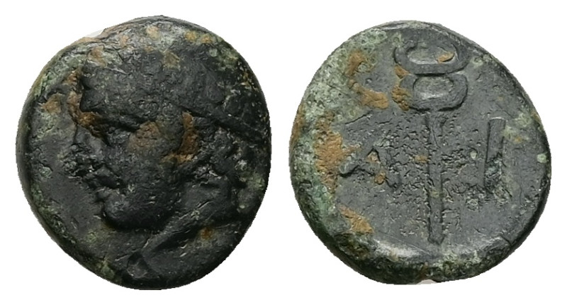 Thrace, Ainos. Ae, 2.43 g 12.93 mm. 5th centuries BC.