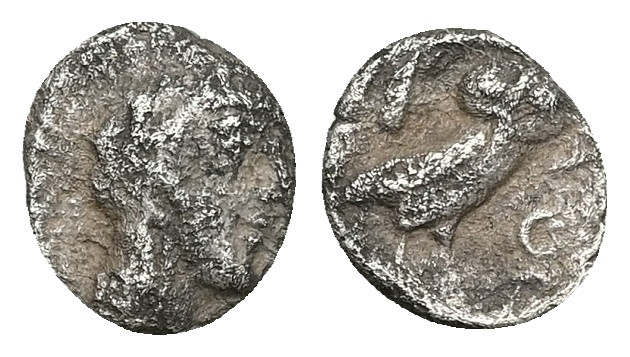 Attica, Athens. AR Hemiobol, 0.30 g 7.43 mm. Circa 454-404 BC.