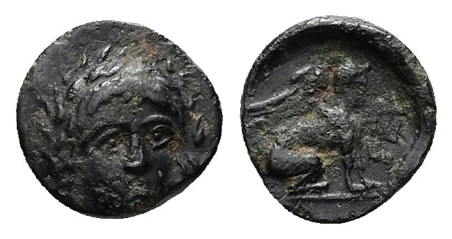 Troas. Gergis. Ae, 0.61 g 9.56 mm. 4th century BC.