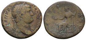 Hadrian, AD 117-138. AE, As. 21.68 g. 31.88 mm. Rome.