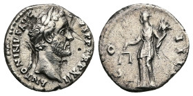 Antoninus Pius, AD 138-161. AR, Denarius. 3.18 g. 18.08 mm. Rome.