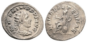 Philip I, AD 244-249. AR, Antoninianus. 3.06 g. 24.66 mm. Rome.
