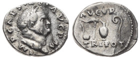 Vespasian, 69-79 AD. AR, Denarius. 3.31 g. 19.13 mm. Rome.
