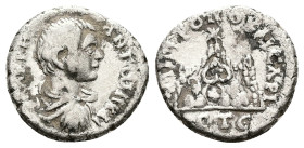 Cappadocia. Caesaraea-Eusebia. Caracalla, Caesar, AD 196-198. AR, Drachm. 3.00 g. 18.04 mm.