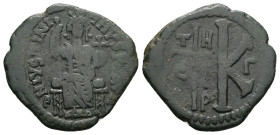 Justinian I, AD 527-565. AE, Half Follis. 7.12 g. 27.96 mm. Theoupolis (Antioch).