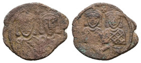 Leo IV the Khazar, Constantine VI, 775-780 AD. AE, Half Follis. 1.69 g. 20.33 mm. Constantinople.