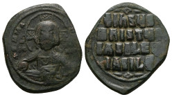 Anonymous Follis, Class A2. Basil II and Constantine VIII, AD 976-1025. AE, Follis. 10.71 g. 30.70 mm. Constantinopolis.