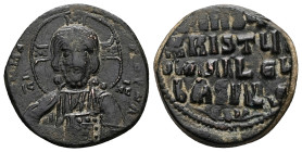 Anonymous Follis, Class A2. Basil II and Constantine VIII, AD 976-1025. AE, Follis. 9.11 g. 26.40 mm. Constantinopolis.