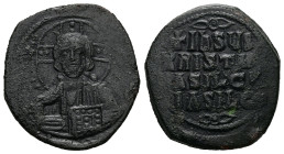Anonymous Follis, Class A2. Basil II and Constantine VIII, AD 976-1025. AE, Follis. 9.44 g. 30.05 mm. Constantinopolis.
