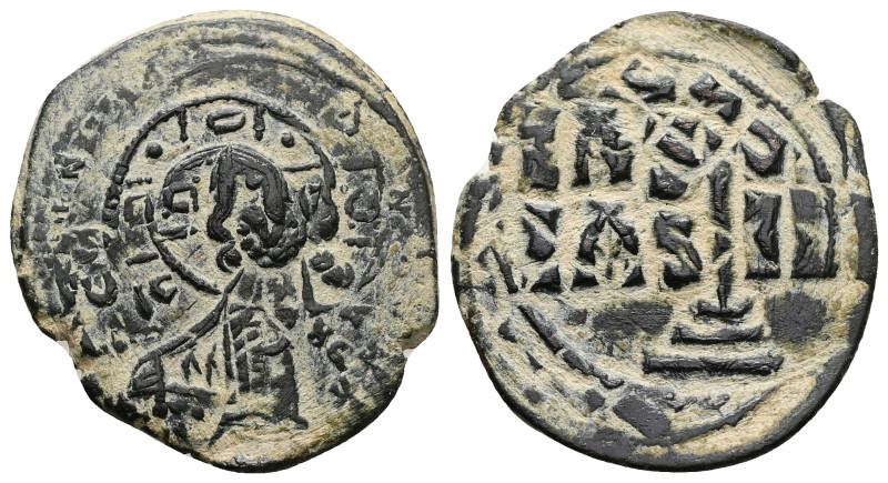 Anonymous Follis, Class B. Romanus III 1028-1034 AD. AE, Follis. 9.70 g. 33.18 m...
