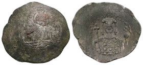 John II Comnenus, AD 1118-1143. BI, Aspron Trachy. 4.14 g. 30.12 mm. Constantinople.