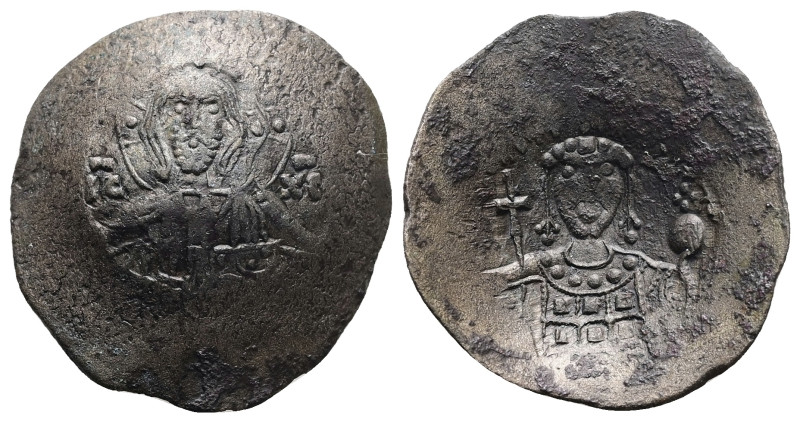 John II Comnenus, AD 1118-1143. BI, Aspron Trachy. 4.44 g. 29.08 mm. Constantino...