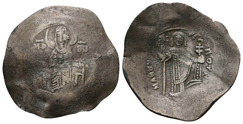 Manuel I Comnenus, AD 1143-1180. Bl, Trachy. 3.72 g. 33.67 mm. Constantinople.