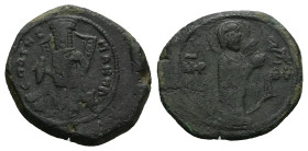 Manuel I Comnenus, AD 1143-1180. AE, Tetarteron. 4.00 g. 21.62 mm. Constantinople.