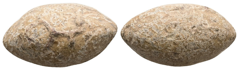 PB Greek sling bullet 

35.36 g 30.34 mm