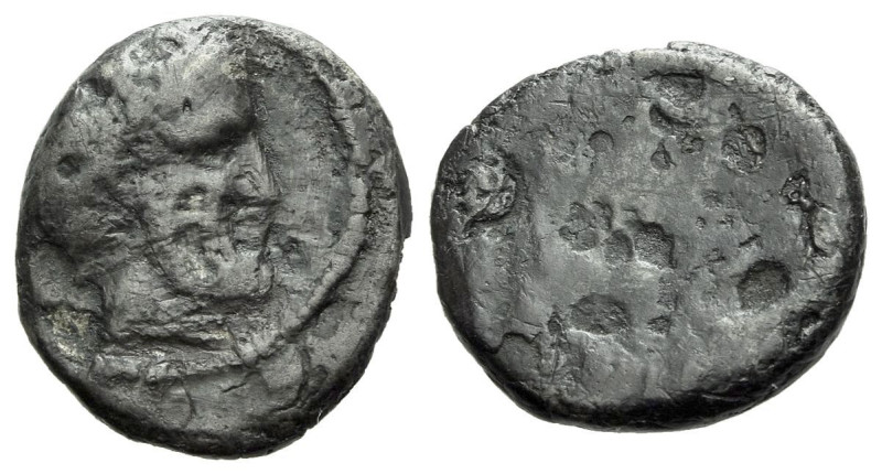 Etruria, Populonia 5 Asses III century BC, AR 14.00 mm., 1.60 g.
Diademed head ...
