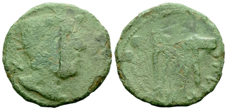 Etruria, Populonia Triens Late III century BC, Æ 25.00 mm., 7.30 g.
Head of Set...