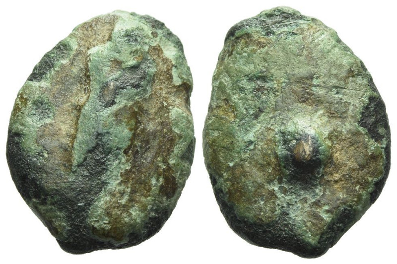 Umbria, Tuder Uncia III century BC, Æ 20.00 mm., 8.20 g.
Club. Rev. Pellet. His...