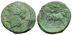 Campania , Teanum Sidicinum Bronze circa 265-240