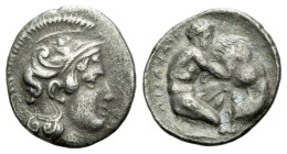 Calabria, Tarentum Diobol circa 380-325 - From the collection of a Mentor.