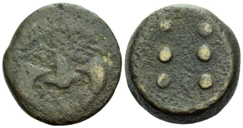 Sicily, Himera Hemilitron circa 430-420, Æ 26.00 mm., 19.58 g.
Gorgoneion with ...