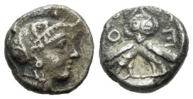 Attica, Athens Diobol circa 297-255 - From a Swiss collection from Tessin assembled in the 1920's (sold with its original ticket).