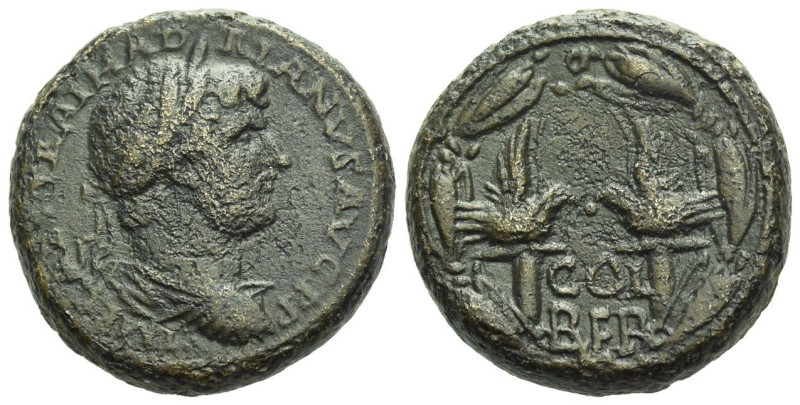 Phoenicia, Berytus Hadrian, 117-138 Bronze circa 117-138, Æ 22.70 mm., 13.89 g....