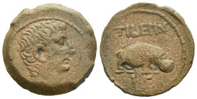 Egypt, Alexandria Tiberius, 14-37 Obol circa 18-19 (year 5)