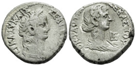 Egypt, Alexandria Nero with Octavia. Tetradrachm circa 56-57 (year 3)