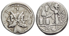 M. Furius L.f. Philus. Denarius circa 121