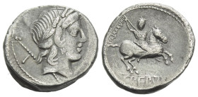 P. Crepusius. Denarius circa 82